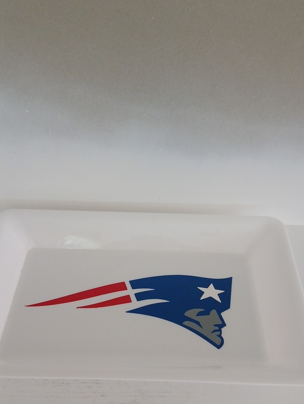 New England Patriots Serving Tray - White with Blue & Red Logo